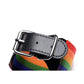 Kinky Pride Rainbow Bondage Set - Wrist/Ankle Cuffs and Collar with Leash