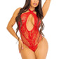 Lace and Net Keyhole Crossover Halter Teddy - Its Cassidy Bybee