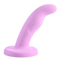 Lazre Silicone Curved Dildo with Suction Cup - Pink - 6in