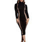 Le Desir Shade Carme Xi Dress with Turtleneck - Black - One Size