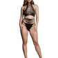 Le Desir Shade Carpo Xlvi Two Piece with Turtleneck, Crop Top and Pantie - Black - One Size