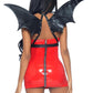 Leg Avenue Bat Wing Body Harness Faux Leather - Black - One Size