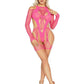 Leg Avenue Off - The - Shoulder Fishnet Garter Harness and Layered Opaque Cut - Out Teddy - Its Cassidy Bybee