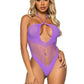 Leg Avenue Seamless Hexi Net Keyhole Halter Bodysuit - Its Cassidy Bybee