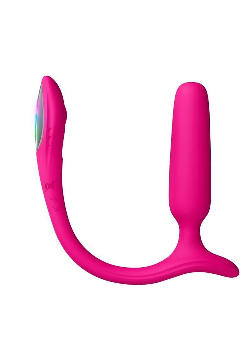 App Compatible Silicone Vibrating Light Up Anal Plug