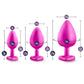 Luxe Bling Plugs Silicone Training Kit with White Gems (3 Size Kit