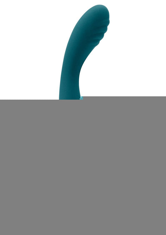 Luxe Lillie Silicone Rechargeable Vibrating Slim Wand Massager - Teal