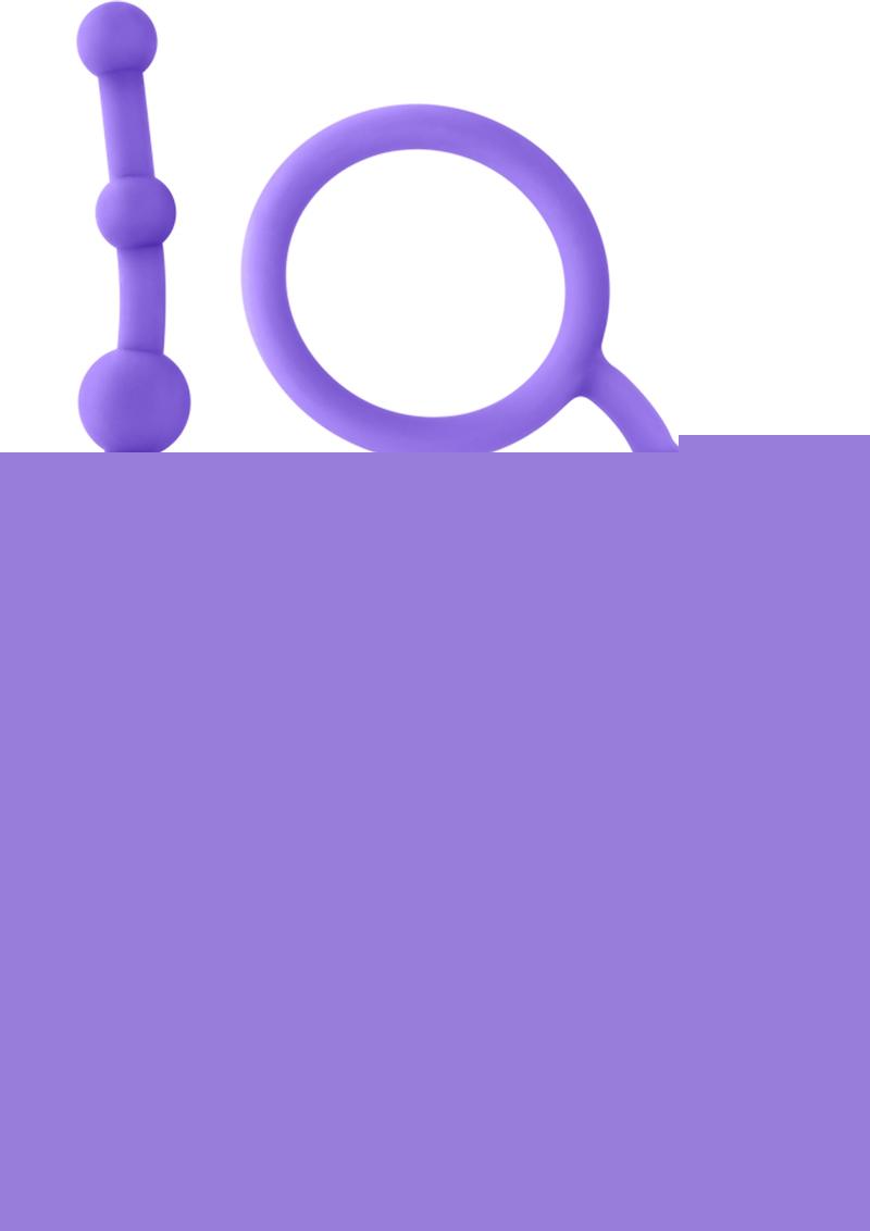 Luxe Silicone 10 Anal Beads - Purple