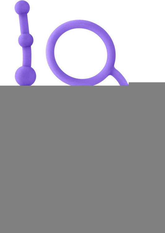 Luxe Silicone 10 Anal Beads - Purple