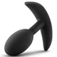 Luxe Wearable Vibra Slim Plug Silicone Butt Plug - Black - Small