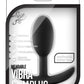 Luxe Wearable Vibra Slim Plug Silicone Butt Plug - Black - Small
