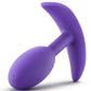 Luxe Wearable Vibra Slim Plug Silicone Butt Plug - Purple - Small