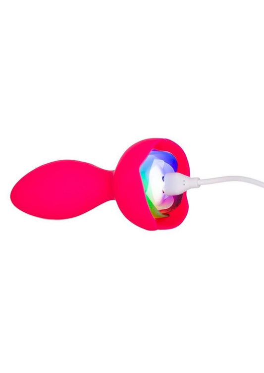 M'lady Light Up Rotating Silicone Rechargeable Anal Plug