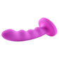 Nautia Silicone Curved Dildo with Suction Cup - Fuchsia/Pink - 8in