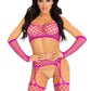 Net Crop Top, Garter Stockings, and Matching Gloves - Its Cassidy Bybee