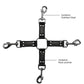 Ouch! Pain 4-Way Leather Hogtie Cross - Black