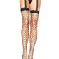 Plus Size Fence Net Thigh High with Lace Garter Belt - Its Cassidy Bybee
