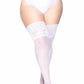 Plus Size Lycra Sheer Stay Up Thigh High with 5in Silicone Lace Top - Its Cassidy Bybee