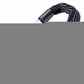 Prisms Lingam Glass Dildo Flogger - Black/Clear