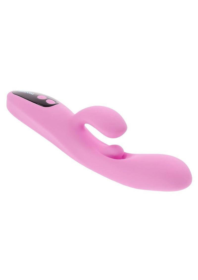 Push The Button Silicone Rabbit Vibrator with Clitoral Stimulator