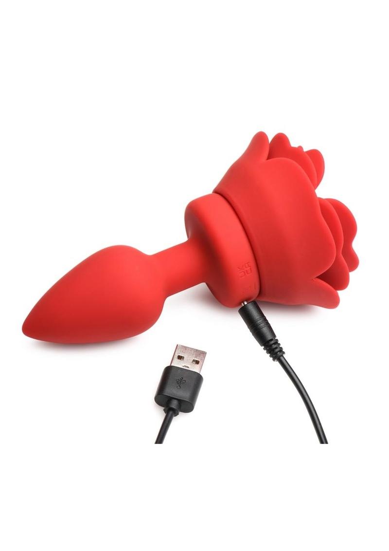 Rechargeable Silicone Vibrating Rose Anal Plug with Remote Control - Its Cassidy Bybee