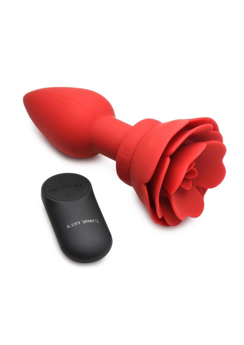 Rechargeable Silicone Vibrating Rose Anal Plug with Remote Control - Its Cassidy Bybee