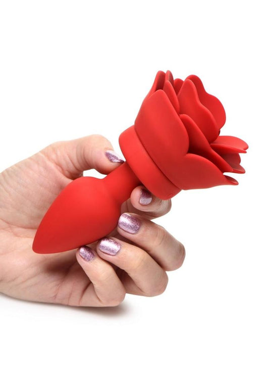 Rechargeable Silicone Vibrating Rose Anal Plug with Remote Control - Its Cassidy Bybee