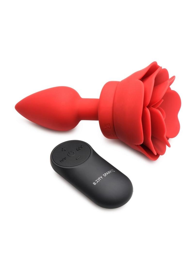 Rechargeable Silicone Vibrating Rose Anal Plug with Remote Control - Its Cassidy Bybee