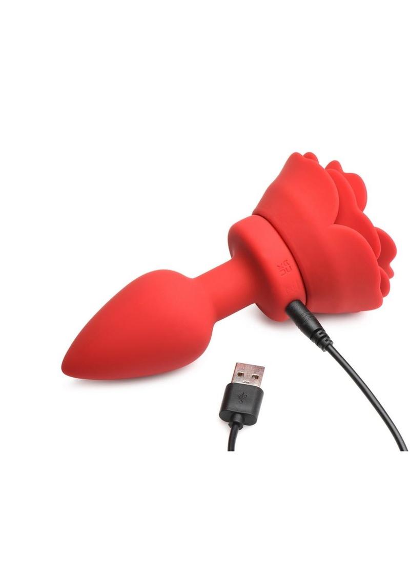Rechargeable Silicone Vibrating Rose Anal Plug with Remote Control - Its Cassidy Bybee
