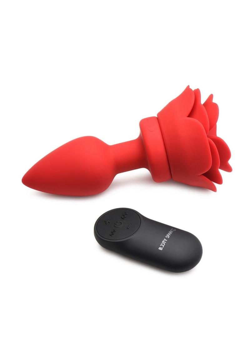 Rechargeable Silicone Vibrating Rose Anal Plug with Remote Control - Its Cassidy Bybee