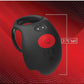 Red Dot Silicone Rechargeable Vibrating Cock Ring with Controller V3 - Black/Red