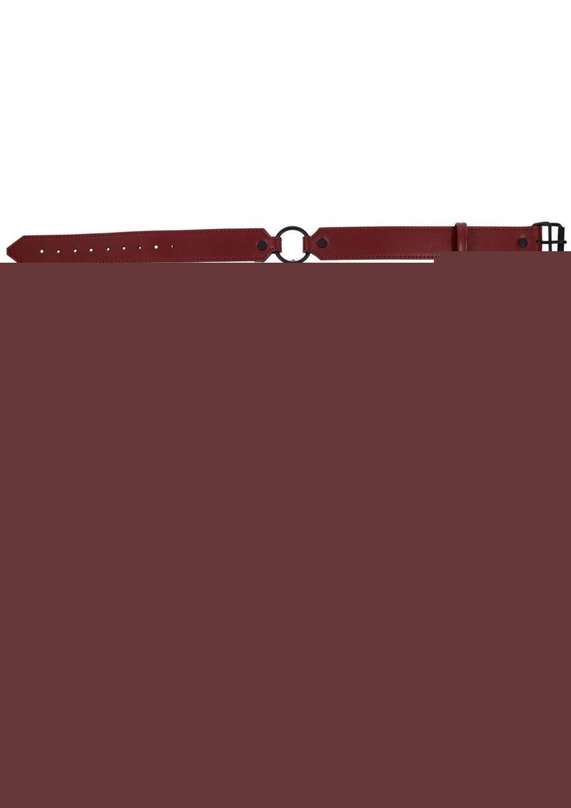 Saffron Collar with Nipple Clamp - Black/Red