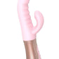 Sassy Bunny Dual Motor Rechargeable Silicone Thrusting Rabbit Vibrator - Baby Pink/Pink