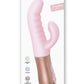 Sassy Bunny Dual Motor Rechargeable Silicone Thrusting Rabbit Vibrator - Baby Pink/Pink
