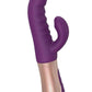 Sassy Bunny Dual Motor Rechargeable Silicone Thrusting Rabbit Vibrator - Purple/Purple Rain