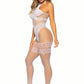 Seamless Industrial Net Halter Bodystocking with Faux Lace Lingerie Detail - Its Cassidy Bybee