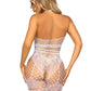 Seamless Industrial Net Halter Bodystocking with Faux Lace Lingerie Detail - Its Cassidy Bybee