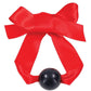 Sex and Mischief Amor Satin Ball Gag - Black/Red