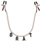 Sex and Mischief Brat Charm Nipple Clamp - Black/Rose Gold