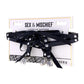 Sex and Mischief Laced Up Garters - Black