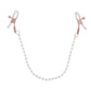Sex and Mischief Peaches 'N Creame Pearl Nipple Clamps - Ivory/Rose Gold