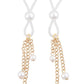 Sex and Mischief Pearl Nipple Ties - Gold/White