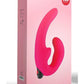 Sharevibe Silicone Strapless Strap-On Dildo with Rechargeable Bullet - Pink