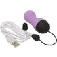 Simple and True Vibrating Rechargeable Silicone Egg with Remote Control - Purple