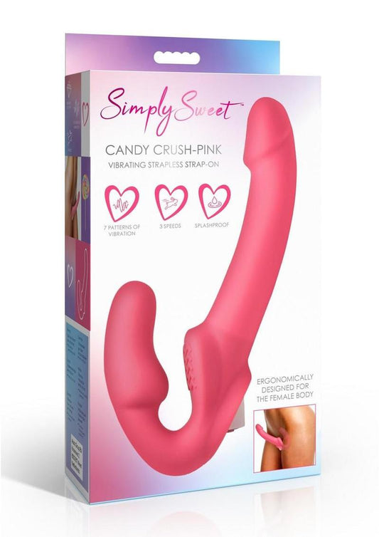 Simply Sweet Vibrating Rechargeable Silicone Strapless Strap - On - Its Cassidy Bybee