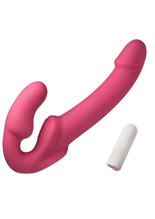Simply Sweet Vibrating Rechargeable Silicone Strapless Strap - On - Its Cassidy Bybee
