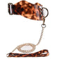 Sincerely Amber Collar and Leash - Animal Print/Gold