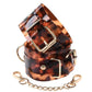 Sincerely Amber Hand Cuffs - Animal Print/Gold