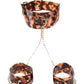 Sincerely Amber Neck and Wrist Restraint - Animal Print/Gold