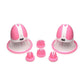 Size Matters 10x Rotating Silicone Nipple Suckers with 4 Attachments - Pink/White